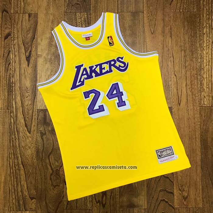 Camiseta Los Angeles Lakers Kobe Bryant #24 Amarillo